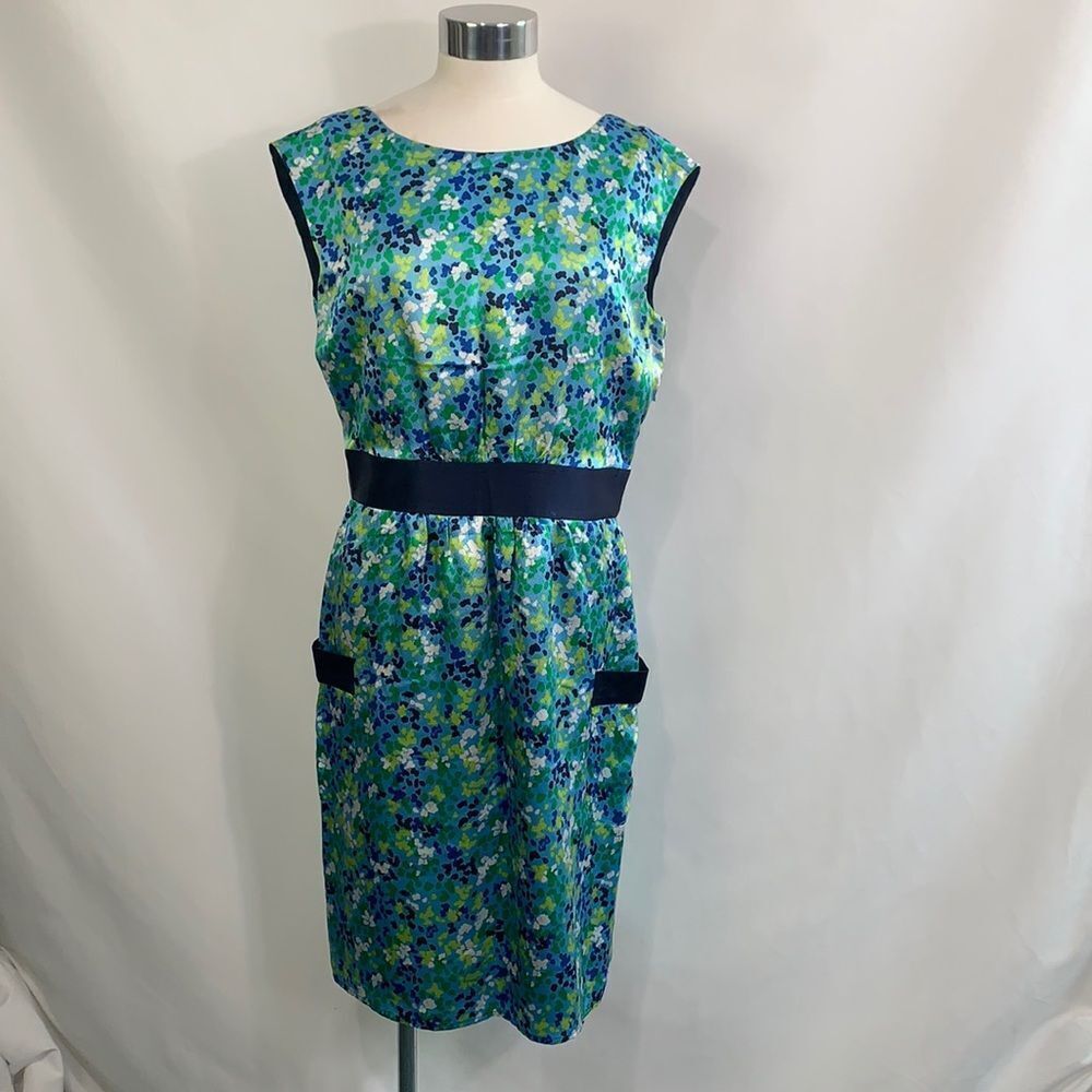 Lilly Pulitzer blue print silk with pockets dress - Picture 1 of 10